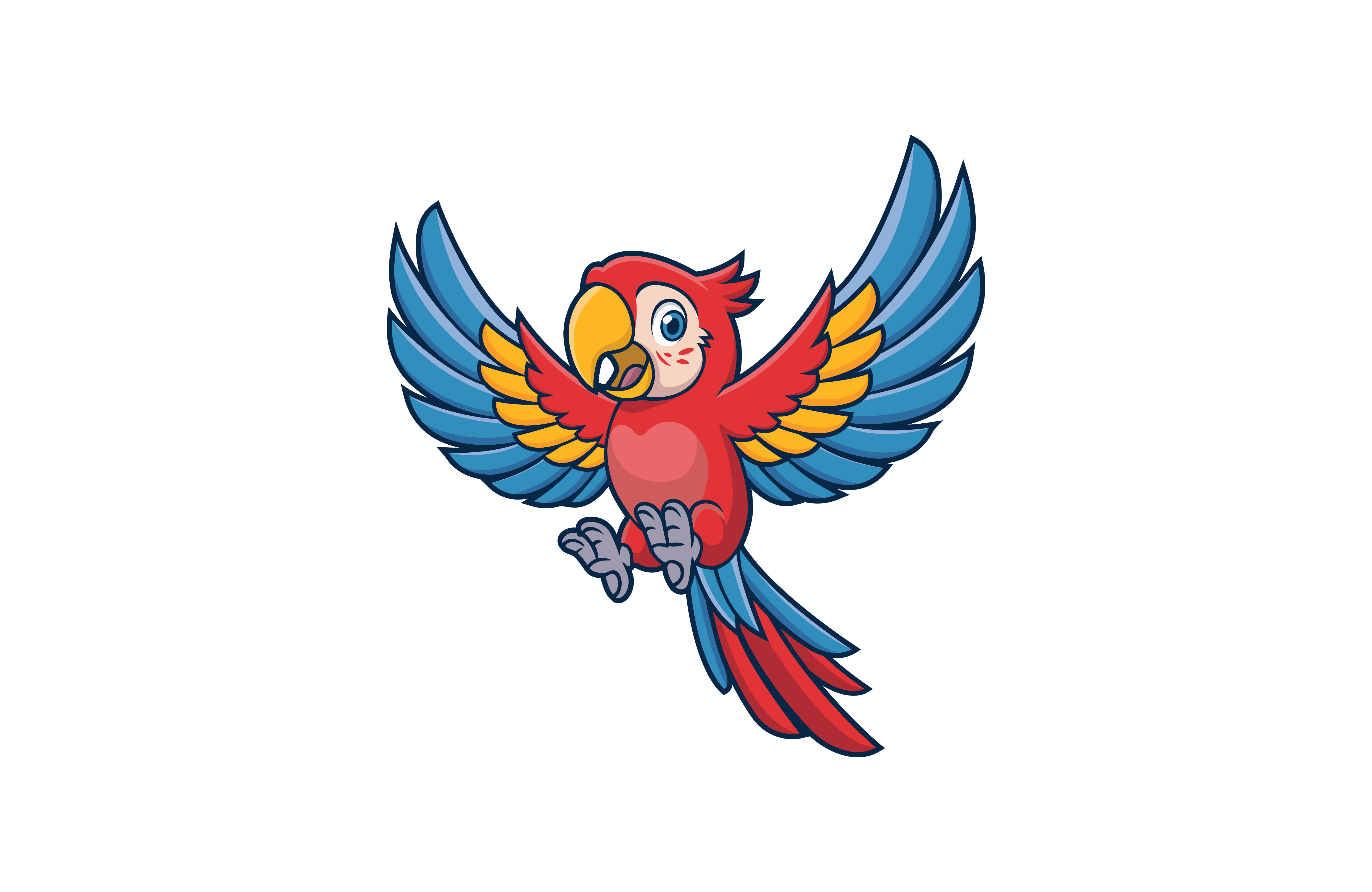 Polly the parrot jumping excitedly